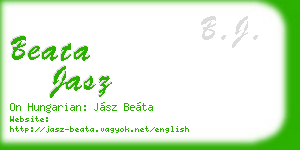 beata jasz business card